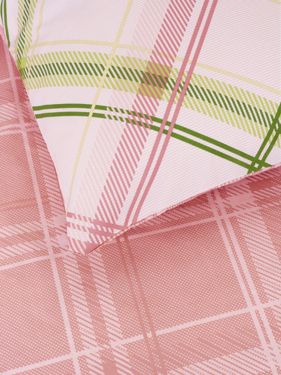 Σετ Σεντόνια Υπέρδιπλα με Λάστιχο - Cube Pink - Image 2