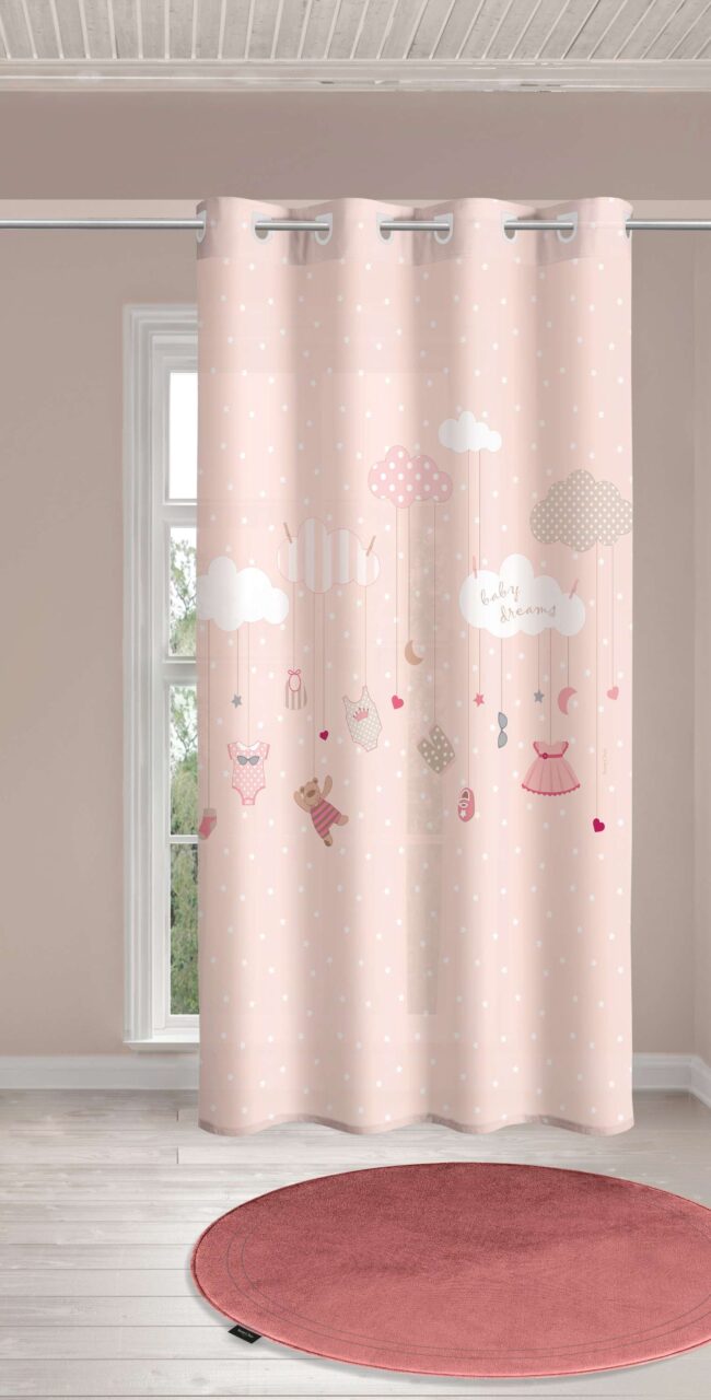 Παιδική & Βρεφική Κουρτίνα Soft-Touch Audrey με Τρουκς 160x240 Saint Clair