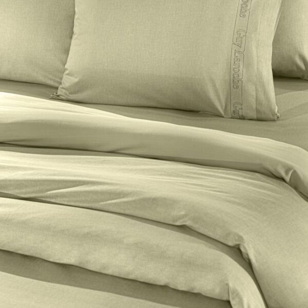 Σεντόνι Color Plus Olive με Λάστιχο 140x200+32 Guy Laroche