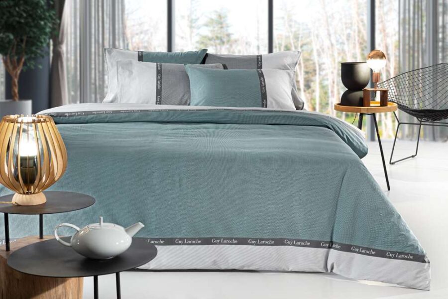 Σετ 4τμχ. Σεντόνια με Λάστιχο Memphis Aqua 170x200+32 Guy Laroche