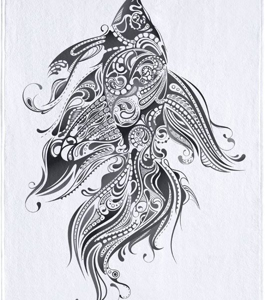 Πετσέτα Velour Printed 1801 Anthracite 90x180 Guy Laroche