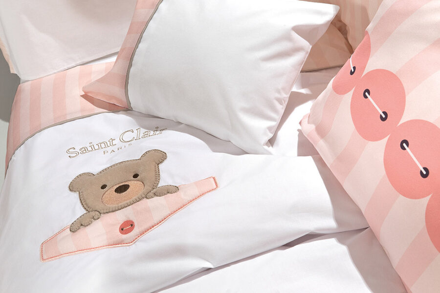 Σετ Σεντόνια 3τμχ. Bebe Teddy Rose Saint Clair