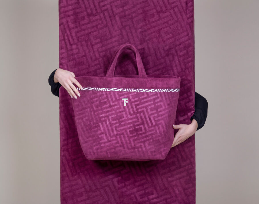 Τσάντα Παραλίας Icon Aubergine Feel and Touch