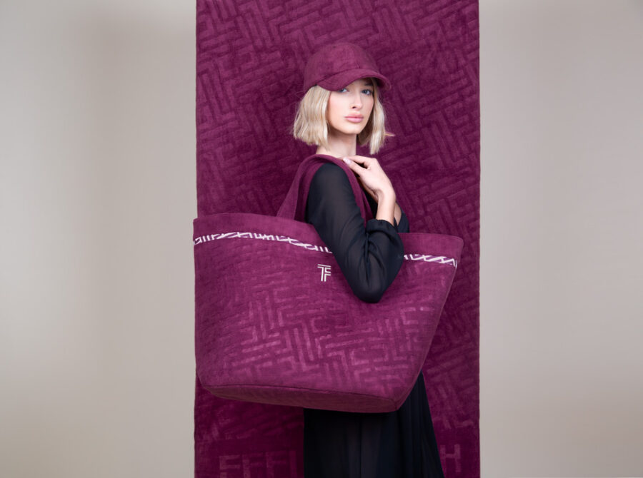 Τσάντα Παραλίας Icon Aubergine Feel and Touch - Image 2