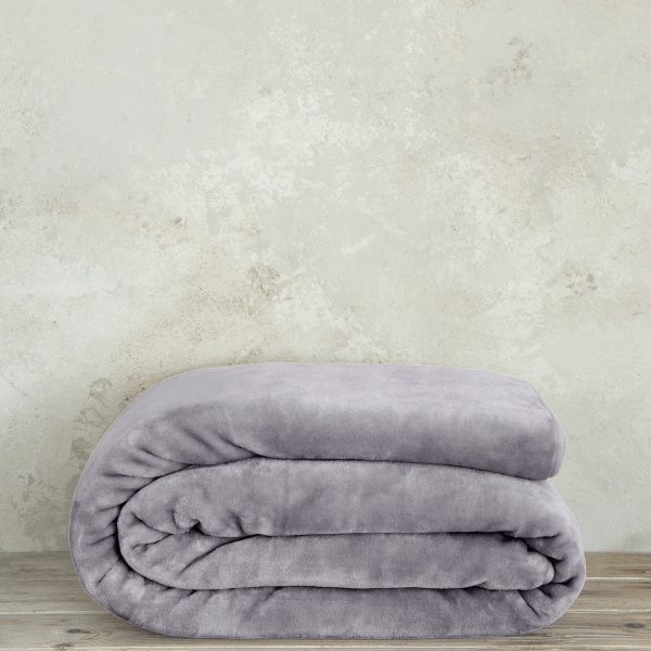 Κουβέρτα Βελουτέ Υπέρδιπλη 220x240 Coperta - Smoky Lilac