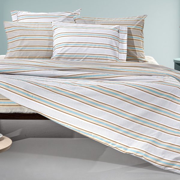 Σετ 4τμχ Σεντόνια Pinstripe Natural με Λάστιχο Guy Laroche