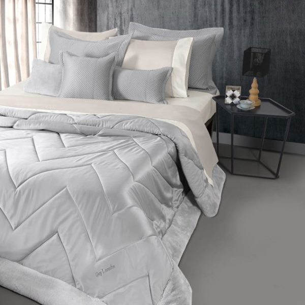 Σετ 3τμχ. Πάπλωμα New Chevron Silver 240X250 Guy Laroche