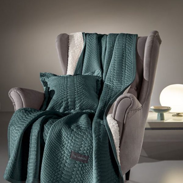 Ριχτάρι 130x170 με διακοσμητική μαξιλαροθήκη 40x40 Capsule Emerald Guy Laroche