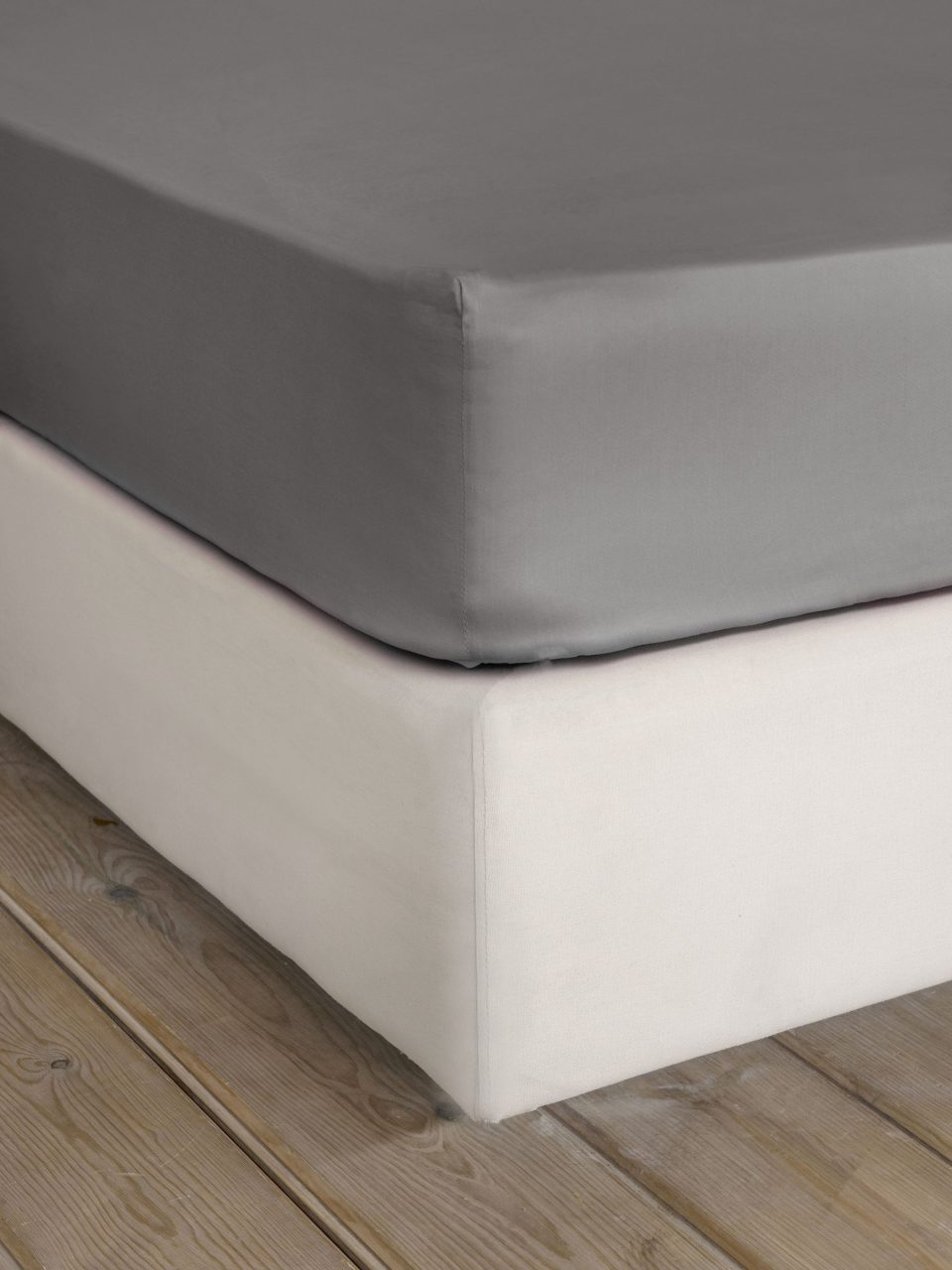 Σεντόνι Μονό με Λάστιχο Superior Satin - Shadow Gray
