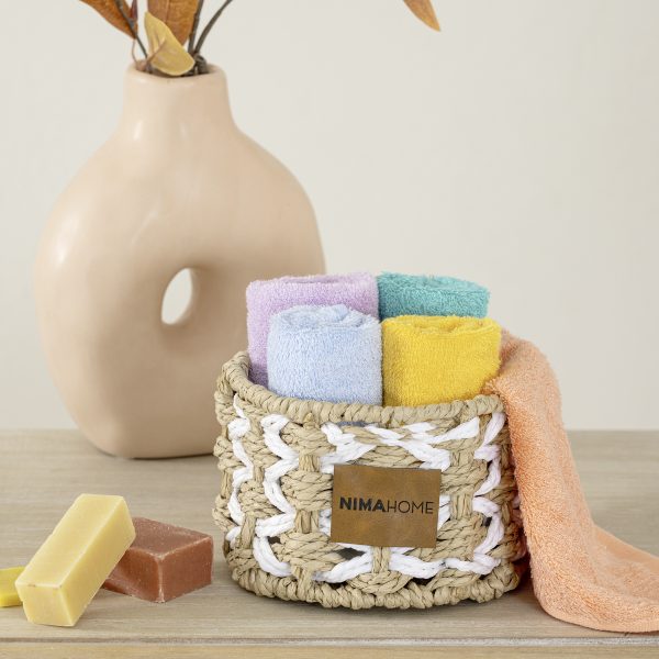 Καλαθάκι με 5 τεμάχια Λαβέτες - Bamboo Calm