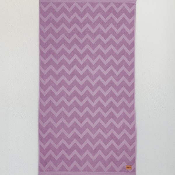 Πετσέτα Θαλάσσης 90x160 - Vida Purple Jacquard