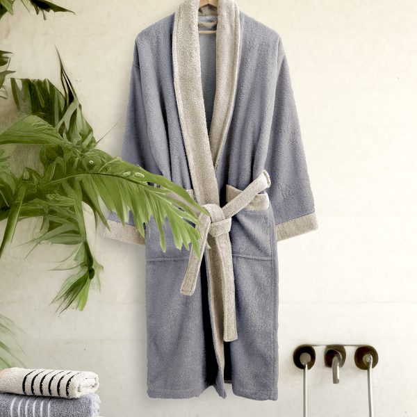 Μπουρνούζι Ease - Extra/Extra Large - Gray / Sand Beige