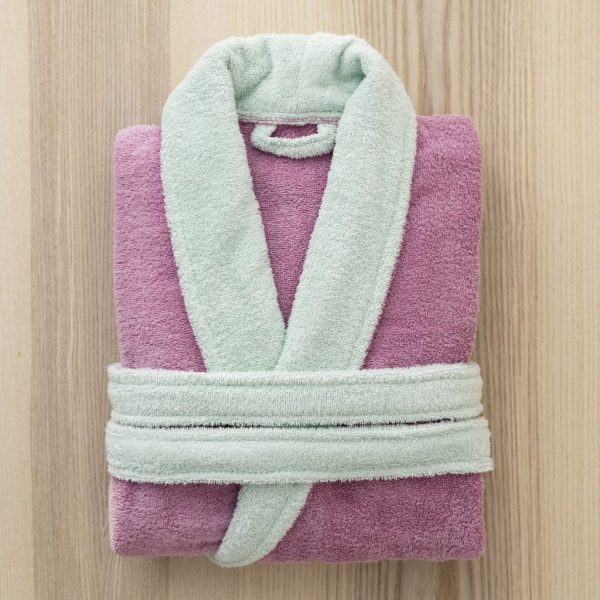 Μπουρνούζι Ease - Medium - Mauve Pink / Mint