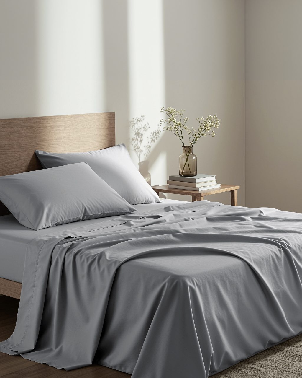 Σεντόνι Υπέρδιπλο με Λάστιχο Unicolors - Medium Gray